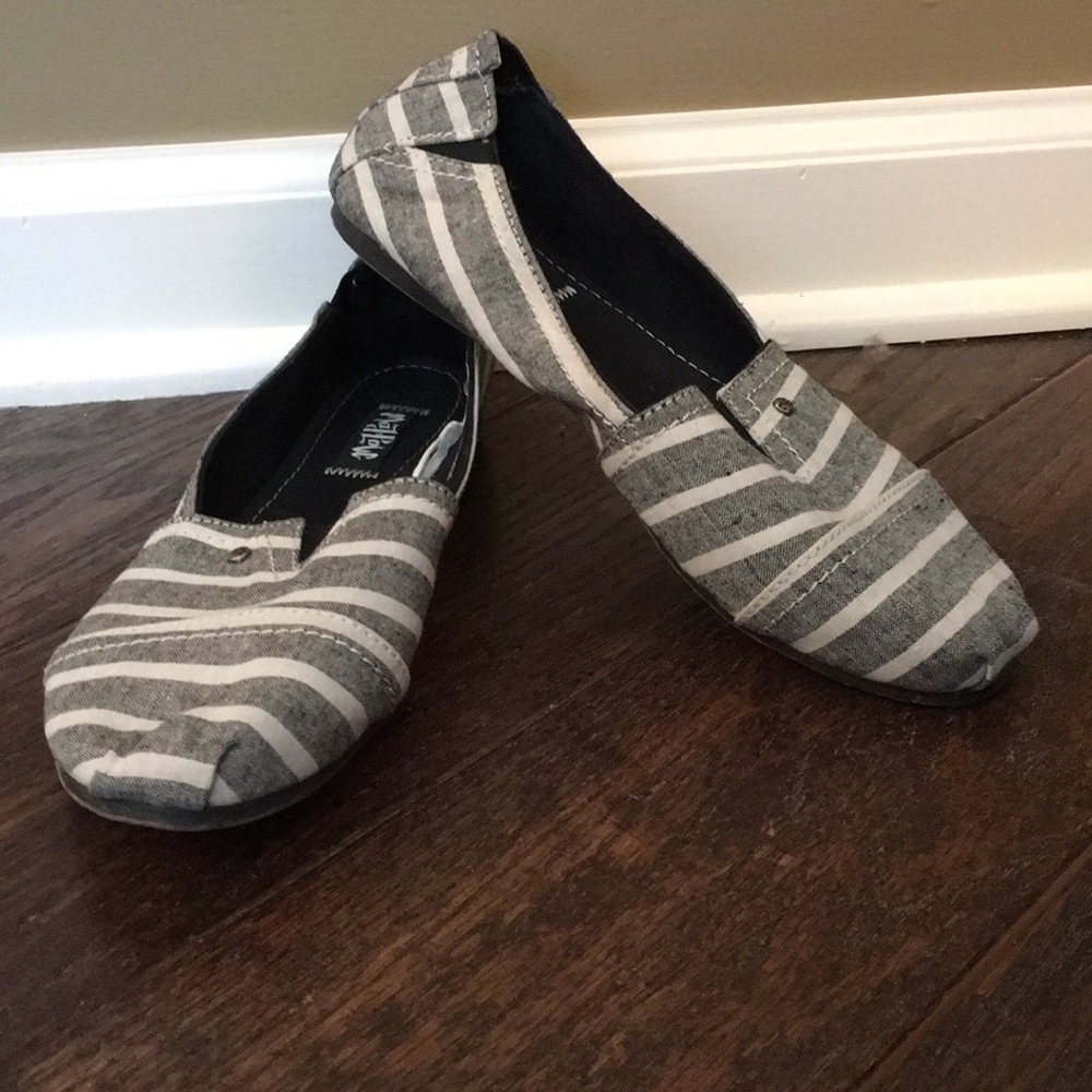 Grey and white flats